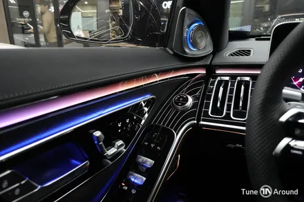 벤츠 W223 S500 액티브엠비언트 전동트위터 천장 부메스터 피아노트림 교체 시공 / 성남,분당,판교