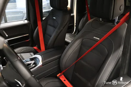 벤츠 G바겐 G63 AMG 블랙 엠블럼 레터링 레드컬러 안전벨트 송풍구 엠비언트 / 성남,분당,판교