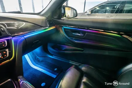 BMW M4 컨버터블 자동차실내무드등 엠비언트라이트 시공 / 성남,분당,판교