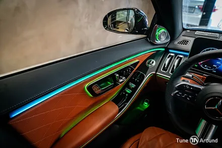 벤츠 S450 롱바디 액티브엠비언트 4D부메스터 전동트위터 시공 / 성남,분당,판교