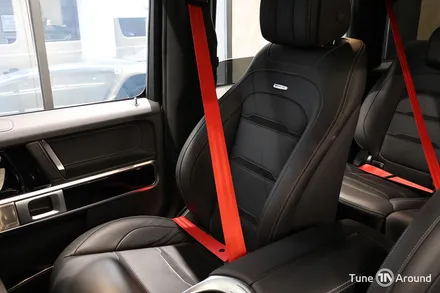 벤츠 G바겐 G63 AMG 블랙 엠블럼 레터링 레드컬러 안전벨트 송풍구 엠비언트 / 성남,분당,판교