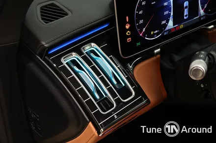 벤츠 W223 S500 실내의 완성 송풍구엠비언트 피아노트림 포함 5가지 시공 / 성남,분당,판교