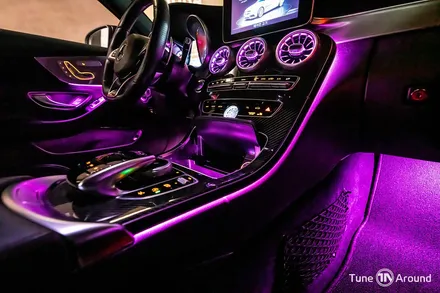 벤츠송풍구엠비언트와 64컬러 엠비언트라이트 적용된 AMG C63 / 성남,분당,판교