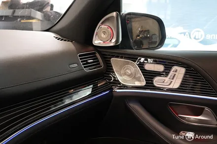 벤츠 GLS580 피아노라커트림 및 4D부메스터 전동트위터 실내 시공 / 성남,분당,판교