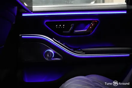 벤츠 W223 S500 액티브엠비언트 전동트위터 천장 부메스터 피아노트림 교체 시공 / 성남,분당,판교