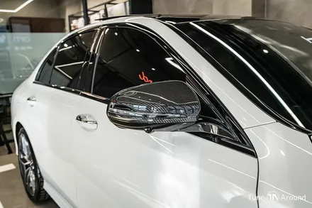 벤츠 E300 카본센터페시아 및 사이드미러 카본파츠 교체 / 성남,분당,판교