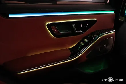 벤츠 W223 S500 4D부메스터 액티브엠비언트 피아노라커트림 시공 / 성남,분당,판교