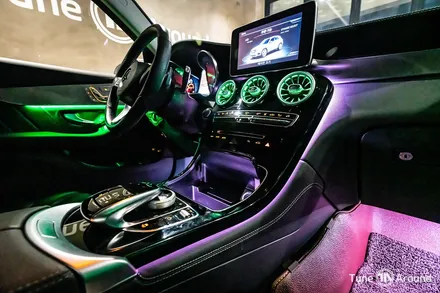 벤츠 GLC350e 엠비언트라이트 시공 64컬러 광량업 / 성남,분당,판교