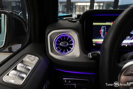 벤츠 G바겐 G63 AMG 블랙 엠블럼 레터링 레드컬러 안전벨트 송풍구 엠비언트 / 성남,분당,판교