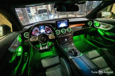 AMG 디컷카본핸들 교체와 송풍구엠비언트 벤츠 C63AMG / 성남,분당,판교