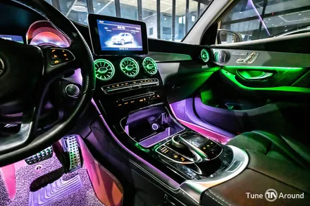 벤츠 GLC350e 엠비언트라이트 시공 64컬러 광량업 / 성남,분당,판교
