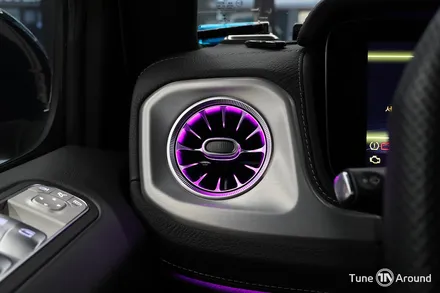 벤츠 G바겐 G63 AMG 블랙 엠블럼 레터링 레드컬러 안전벨트 송풍구 엠비언트 / 성남,분당,판교