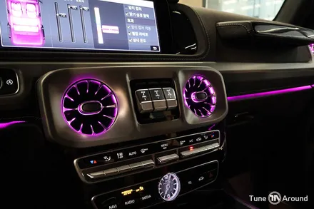 벤츠 G바겐 G63 AMG 블랙 엠블럼 레터링 레드컬러 안전벨트 송풍구 엠비언트 / 성남,분당,판교