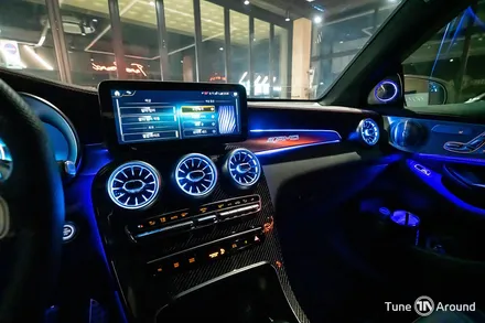 벤츠송풍구 엠비언트 웰컴라이트 카본사이드미러 GLC43AMG / 성남,분당,판교