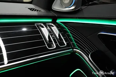 벤츠 W223 S500 액티브엠비언트 전동트위터 천장 부메스터 피아노트림 교체 시공 / 성남,분당,판교