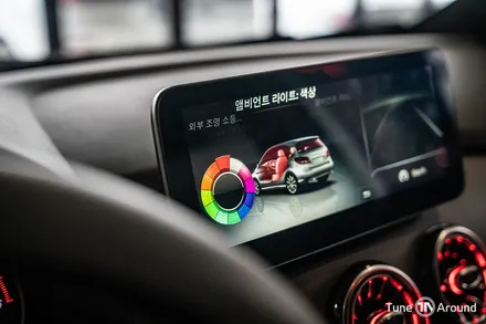 벤츠 B클래스 실내 풀엠비언트라이트 시공 터빈송풍구 코딩활성화 / 성남,분당,판교