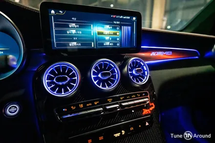 벤츠송풍구 엠비언트 웰컴라이트 카본사이드미러 GLC43AMG / 성남,분당,판교