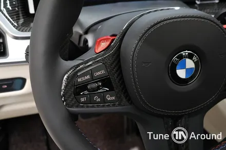 BMW X6 M60i 핸들 카본커버 마그네틱 패들쉬프트 M1M2버튼 블랙 레터링 교체 / 성남,분당,판교