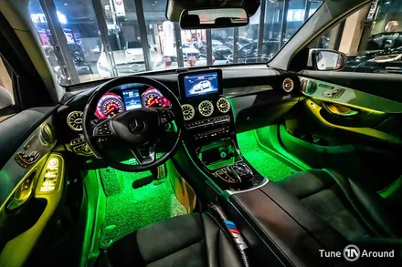 벤츠 GLC350e 엠비언트라이트 시공 64컬러 광량업 / 성남,분당,판교