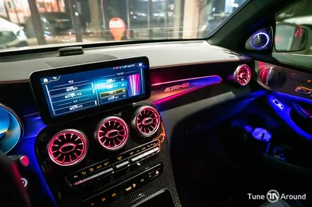 벤츠송풍구 엠비언트 웰컴라이트 카본사이드미러 GLC43AMG / 성남,분당,판교