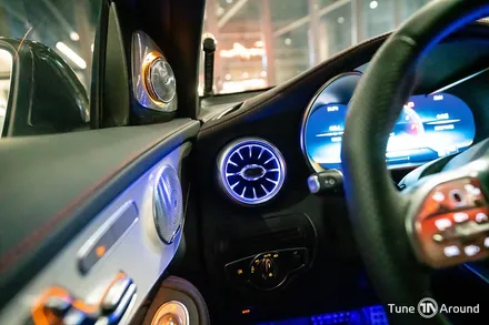 벤츠송풍구 엠비언트 웰컴라이트 카본사이드미러 GLC43AMG / 성남,분당,판교