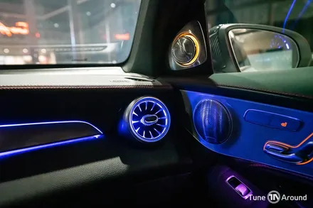 벤츠송풍구 엠비언트 웰컴라이트 카본사이드미러 GLC43AMG / 성남,분당,판교