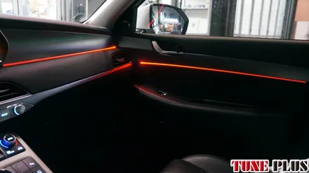 경남 창원 마산 튠플러스 팰리세이드 실내 튜닝 파이버테리어 RGB 엠비언트 라이트 풀컬러 무드등 시공 / 창원 의창구 서상동