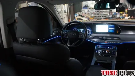 경남 창원 마산 튠플러스 팰리세이드 실내 튜닝 파이버테리어 RGB 풀컬러 엠비언트 라이트 무드등 시공 / 창원 의창구 서상동