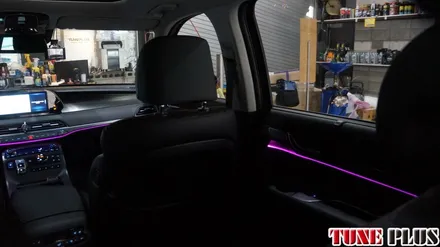 경남 창원 마산 튠플러스 팰리세이드 실내 튜닝 파이버테리어 RGB 풀컬러 엠비언트 라이트 무드등 시공 / 창원 의창구 서상동