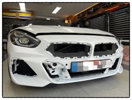 bmw z4 전체 랩핑 제거 및 사고 수리 도색으로 세차로 만들어 보자. / 동대문구 장안동