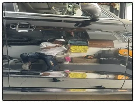 아우디 a6 조수석 도어 쪽 사고로 ppf 제거 후 판금 도색 진행해 보자!! / 동대문구 장안동