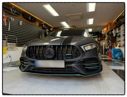 벤츠 a45 amg 데칼 랩핑. 포인트 라인 랩핑. 크롬 랩핑. 엠블럼. 레터링 랩핑으로 변신해 보자!! / 동대문구 장안동