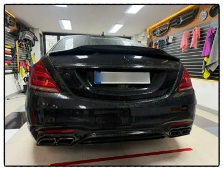 벤츠 s400d 크롬랩핑제거 및 스포일러 제거 후 트렁크 도어 고광택 랩핑 작업해보자!! / 동대문구 장안동