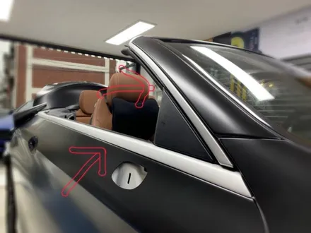 벤츠c200카브리올레 사틴블랙.골드크롬 시공 해보자.장안동랩핑전문점.튜닝커스텀 / 동대문구 장안동
