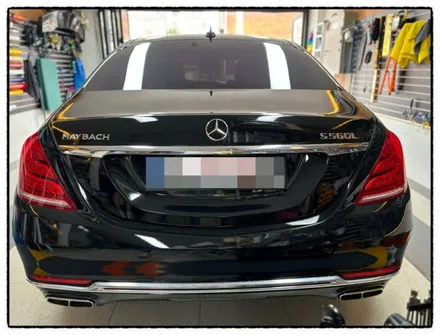 벤츠 s500 마이바흐 도어 사고 후 랩핑 다시 하면 괜찮아지겠지?? / 동대문구 장안동