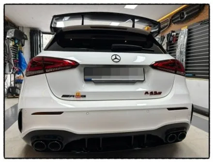 벤츠 a45 amg 그릴크롬랩핑. 대시보드 몰딩 교환. 범퍼디퓨저라인랩핑 작업해보자!! / 동대문구 장안동