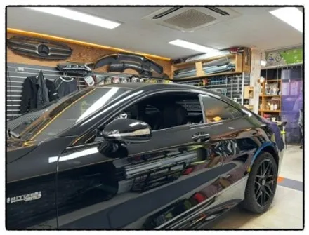 벤츠 s63 amg 모든 크롬 랩핑과 운전석 유리 수리해 보자!!! / 동대문구 장안동