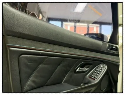 bmw 530i 실내 우드 스웨이드 와 랩핑 작업으로 고급스럽게 만들어 보자~^^ / 동대문구 장안동