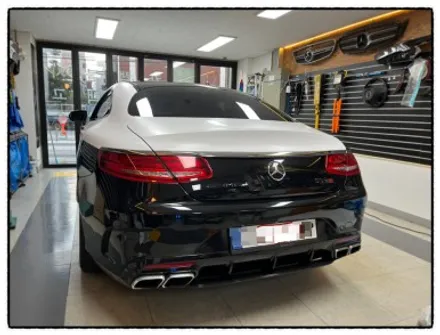 벤츠 s63 amg 사틴 화이트 투톤 랩핑 해보자. / 동대문구 장안동