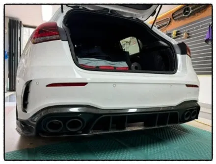 벤츠 a45 amg 범퍼 수리 및 카본 디퓨저 장착해 보자!! / 동대문구 장안동