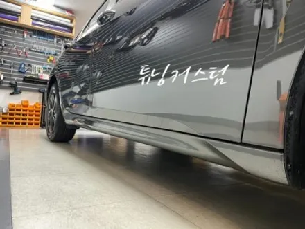 아반떼 cn7 앞범퍼교환도색.사이드스컷. 도어.휀다.뒤범퍼판금도색.휠하우스커버. 번호판 등 교환. 광택. 장안동사고수리전문점 / 동대문,광진구,중랑구