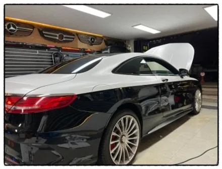 벤츠 s63 amg 사틴 화이트 투톤 랩핑 해보자. / 동대문구 장안동