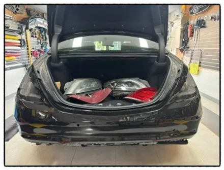 벤츠 s350 차량을 벤츠 s450 amg 앞 범퍼. 헤드라이트. 뒤 범퍼. 테일램프 교환과 본넷 도색. 휀다도색 으로 후기형 amg 차량으로 변신해 보자!! / 동대문구 장안동