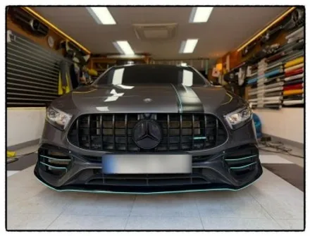 벤츠 a45 amg 데칼 랩핑. 포인트 라인 랩핑. 크롬 랩핑. 엠블럼. 레터링 랩핑으로 변신해 보자!! / 동대문구 장안동