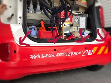 레이 carporex 후방센서 장착해보자.금호동후방감지기징착점.런사운드 / 동대문구 장안동