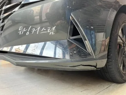 아반떼 cn7 앞범퍼교환도색.사이드스컷. 도어.휀다.뒤범퍼판금도색.휠하우스커버. 번호판 등 교환. 광택. 장안동사고수리전문점 / 동대문,광진구,중랑구