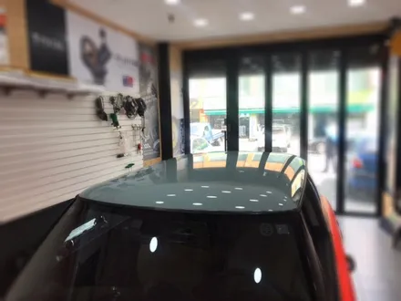 mini 쿠퍼 3m 세틴 형광 네온 오렌지 전체랩핑.실내랩핑 해보자.장안동랩핑전문점 .튜닝커스텀 / 동대문구 장안동