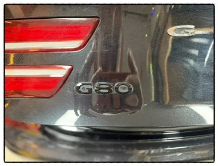 제네시스 g80 차량에 있는 모든 크롬 랩핑과 블랙 엠블럼. 레터링 교환으로 멋지게 만들어 보자^^ / 동대문구 장안동