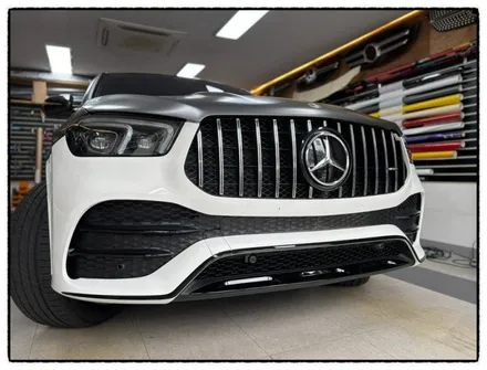 벤츠 gle450 랩핑 되어 있는 범퍼 사고 수리 후 앞 범퍼 랩핑 해보자!! / 동대문구 장안동