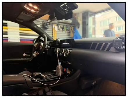 벤츠 a45 amg 범퍼 수리 및 카본 디퓨저 장착해 보자!! / 동대문구 장안동